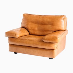 Vintage Leather Armchair by Roche Bobois, 1980s