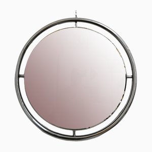 Mid-Century Wall Mirror in Chromed Metal, 1970s