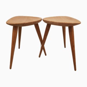 Stools attributed to Pierre Cruège, 1955, Set of 2