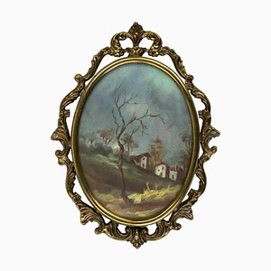 Unknown, Landscape, Oil on Board, Late 19th Century, Framed