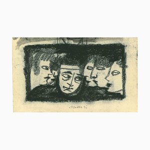 Mino Maccari, Retratos, Dibujo sobre papel, Mediados del siglo XX