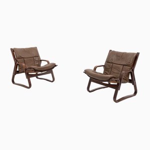 Scandinavian Design Lounge Chairs by Giske Carlsen for Kleppe, Set of 2