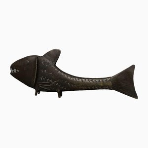 Japanische Fischkarpfen-Skulptur aus Bronze