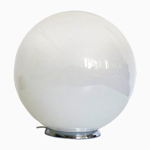 Scenographic Murano Vanished-White Murano Glass Table Lamp by Simoeng