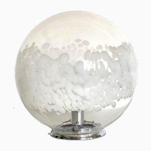 White Murano Glass Table Lamp by Simoeng