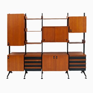 Bookcase in Wood and Metal, 1960s