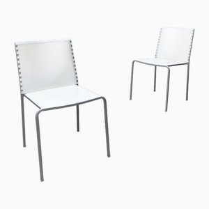 Postmodern Italian Model Zip Stacking Chair by Marco Maran for Desalto, 1980s, Set of 2