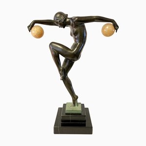 Sculpture Dancer en Régule, Jade et Marbre d'après Maurice Denis pour Max Le Verrier, 2020s