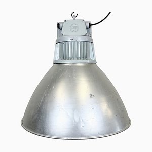 Lámpara colgante industrial grande de aluminio de Elektrosvit, años 60