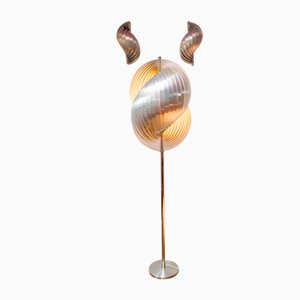 Lámpara de pie y apliques Gordes Moon de Henri Mathieu, años 70. Juego de 3