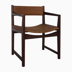 Fauteuil en Bois et Rotin Hvidt & Orla Mølgaard, Danemark, 1960s