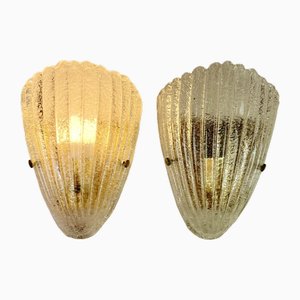 Murano Glass Wall Lamps, 1980s, Set of 2