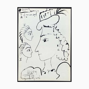 Pablo Picasso, Jacqueline's Portraits, 1st Edition in Toros y Toreros, 1961, Lithographies Originales, Set de 2