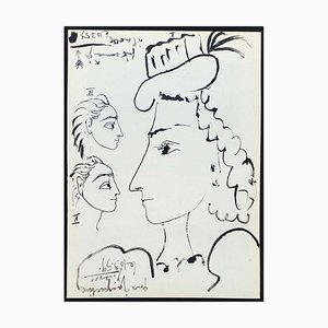 Pablo Picasso, Jacqueline's Portraits, 1st Edition in Toros y Toreros, 1961, Original Lithographs, Set of 2