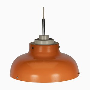 Lampe à Suspension Scandinave Orange, 1960s