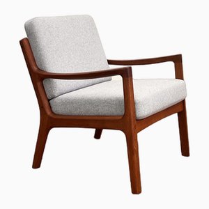 Mid-Century Danish Modern Teak Senator Lounge Chair by Ole Wanscher for France and Son, 1950s