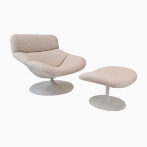 F518 Lounge Chair with Ottoman by Geoffrey Harcourt for Artifort, 1970s, Set of 2