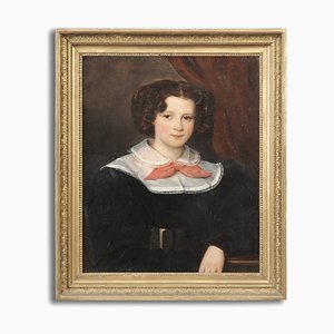Francois Nicholas Riss, Child Portrait, 1829, Oil on Canvas, Framed