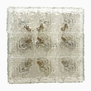 Murano Ice Glass Ceiling Light with 9 Light Bulbs by J. T. Kalmar