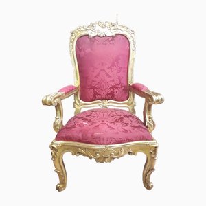 Vintage Louis XV Throne, 1780s