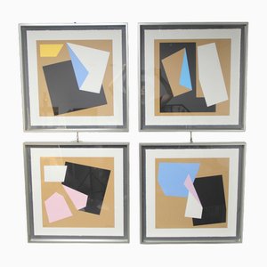 Joel Ráez, Compositions, Silkscreen Prints, Framed, Set of 4