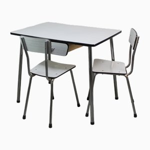 Formica Küchentisch und Stühle, 1970er, 3er Set