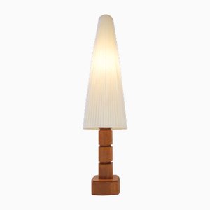 Grande Lampe de Bureau Scandinave en Teck Mid-Century