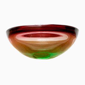 Vintage Sommerso Glass Bowl, 1970s