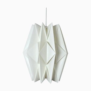 Grande Lampe à Suspension Plissée à la Main par Peter Hvidt & Orla Mølgaard-Nielsen pour Le Klint