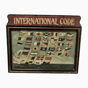 Französischer Handgemalter Internationaler Code für Formsignale, 1890er