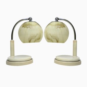 Bauhaus Table Lights by Marianne Brandt for Ruppel Werke, 1920s, Set of 2