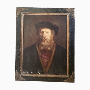 Artiste Italien, Portrait de Gentleman, 19ème Siècle, Huile sur Toile