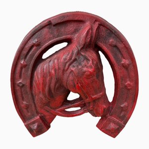Horse Head Wall Decoration in Cast Iron, 1960s
