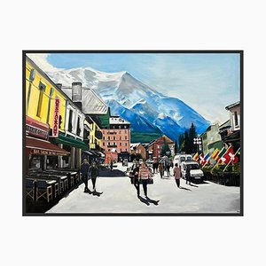 Angela Wakefield, Large Painting of Chamonix Mont Blanc in France by British Artist, 2012