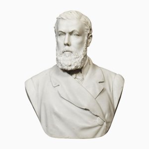 George Halse, Large Bust, 19th Century, Marble