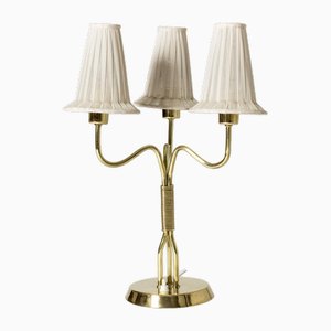 Lampada da tavolo vintage in ottone di Hans Bergström, anni '40