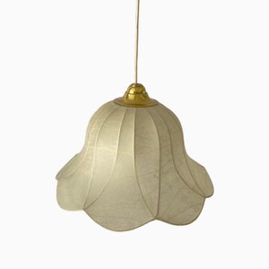 Flower Design Cocoon Pendant Lamp by Goldkant, Germany, 1960s