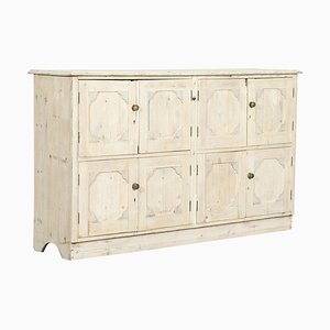 Large English Bleached Pine Locker Cabinet, 1890