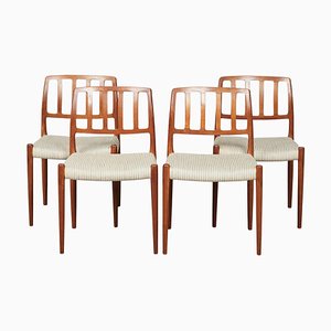 Chairs Model 83 by Niels Otto (N. O.) Møller for J.L. Møllers, 1960s, Set of 4