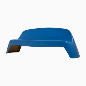 Blue Fiberglass Bench by Walter Papst for Wilkhahn, Germany, 1960s
