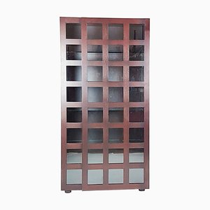 Wood and Glass LB65 Cabinet or Bookcase by Marco Zanuso for Poggi, 1968