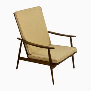 Scandinavian Armchair with Curved Armrests, 1960s