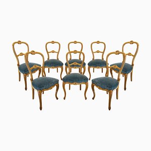 French Dining Chairs with Rope Detail, 1960s, Set of 8