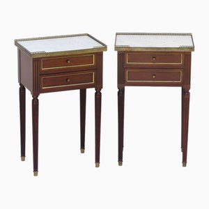 Louis XVI Revival Nightstands or Side Cabinets, France, 1950s, Set of 2