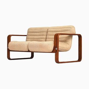 Sofa in Bentwood and Original Fabric by Jan Bocan, Czech Republic, 1970s