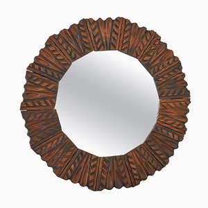 Mid-Century Mirror in Carved Wood, 1960s