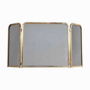 Fire Screen in Patinated Brass, 1960s