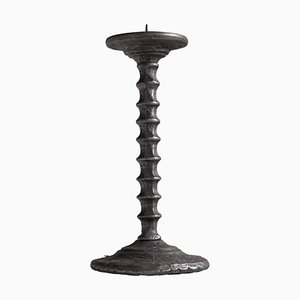 Brutalist Hand Forged Candleholder in Metal, 1960s