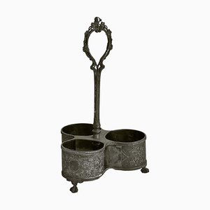 Portabottiglie in argento patinato di Shaw & Fisher, XIX secolo, fine XIX secolo