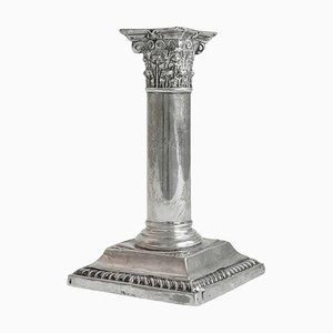 Corinthian Column Candleholder in Silver, 1950s